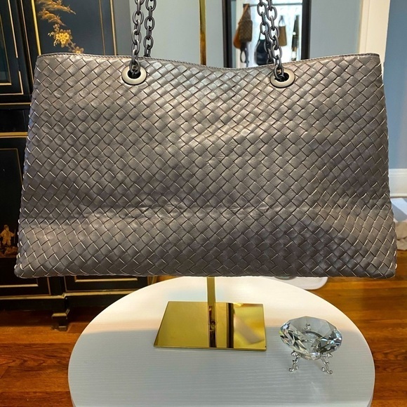 Woven leather tote sold elsewhere do not purchase - Picture 1 of 8